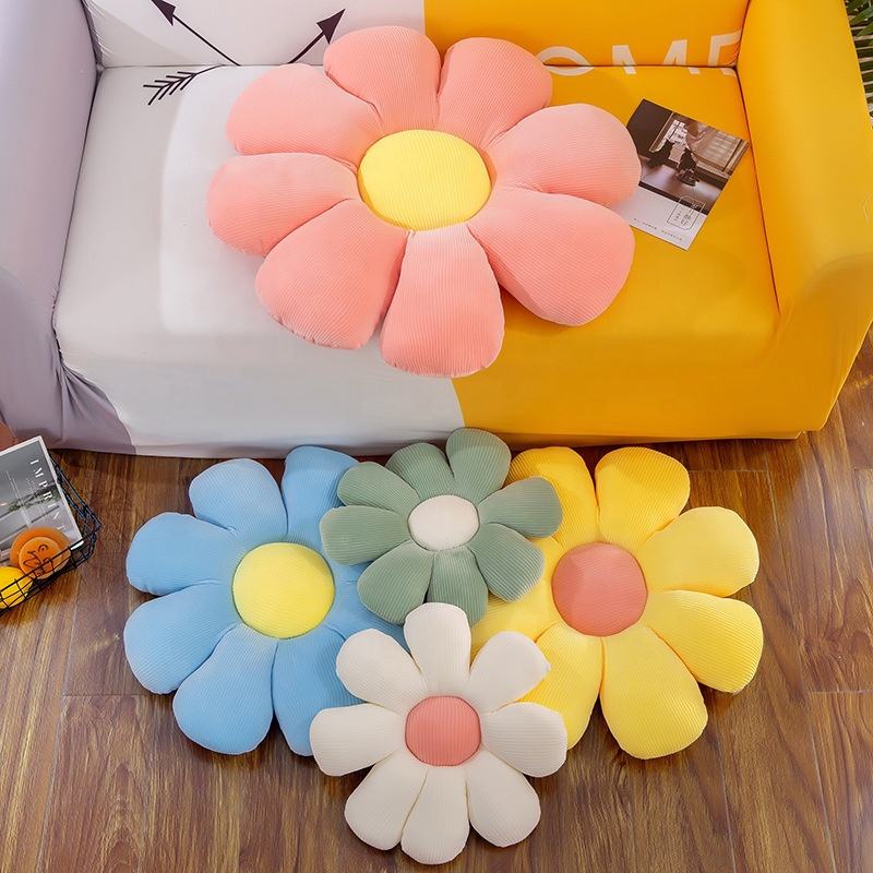 Flower Plush Pillow – Soft Stuffed Floral Cushion for Room Decor & Gifting